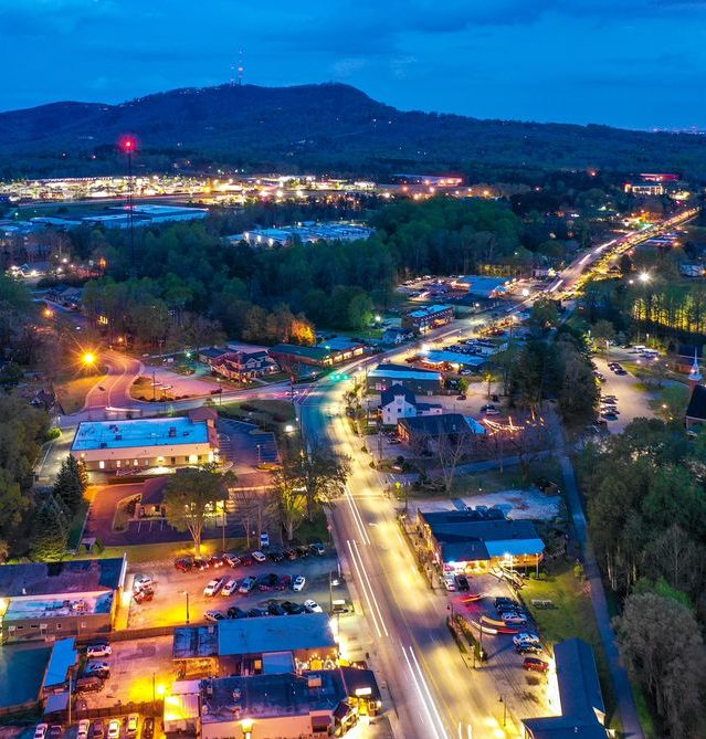 Aerial view of Travelers Rest